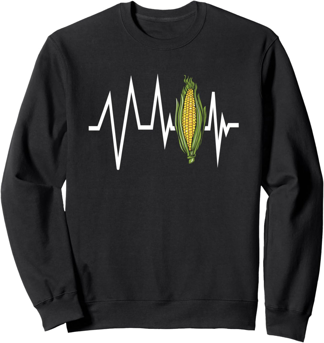 Landwirt Mais häckseln Bauer Herzschlag Mais-Kolben Geschenk Sweatshirt