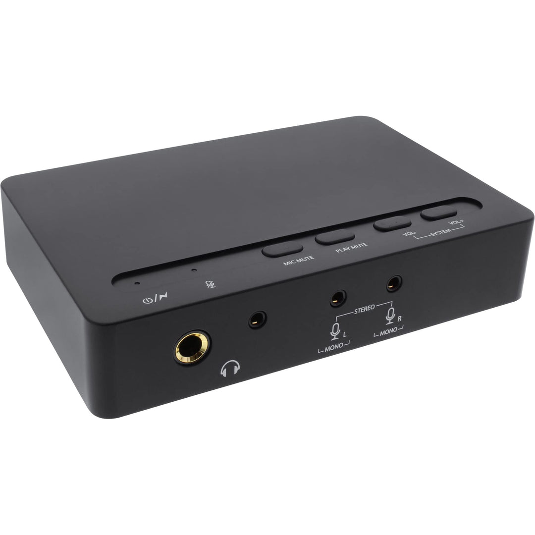 InLine 66670B USB 2.0 SoundBox 7.1, 48KHz / 16-bit, mit Toslink Digital IN / OUT