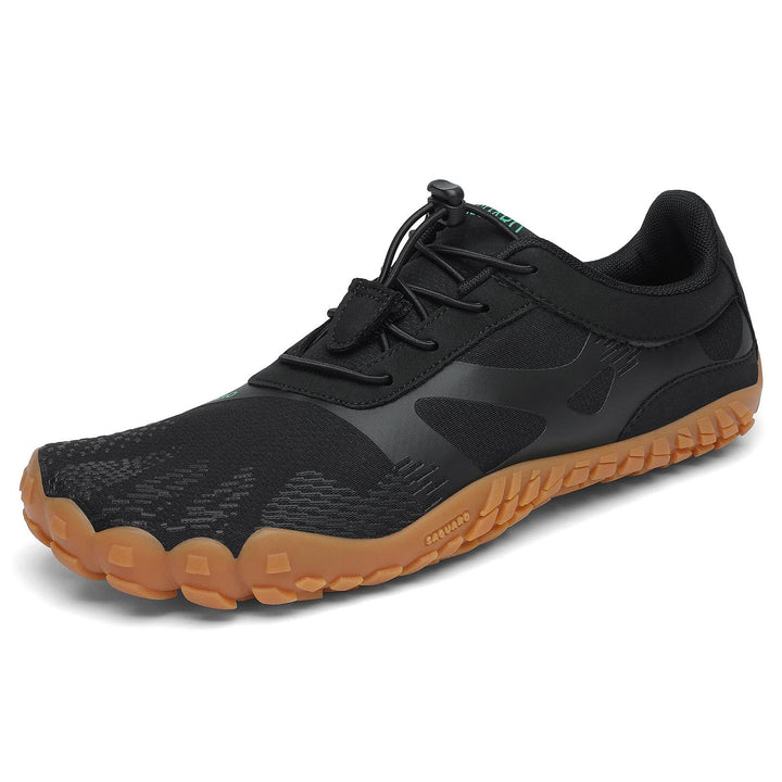 SAGUARO Unisex Barfussschuhe Outdoor Zehenschuhe Traillaufschuhe 43 EU Schwarz Braun A Mi, 43 EU Sch