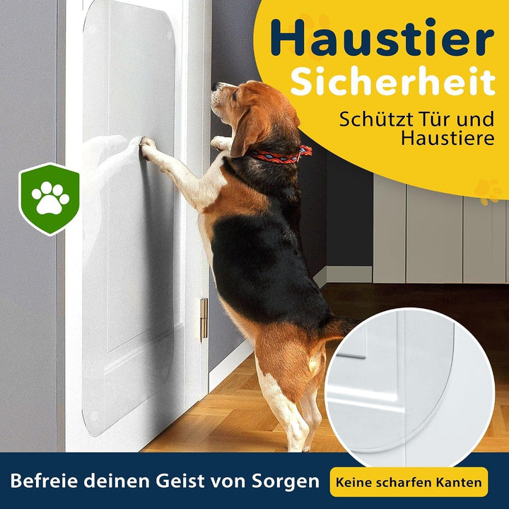PROTECTO Türschutz vor Kratzern und Katzen, 38 x 10 cm, 2 Stück 2-stück Farblos 38 x 10 cm, 2-stück