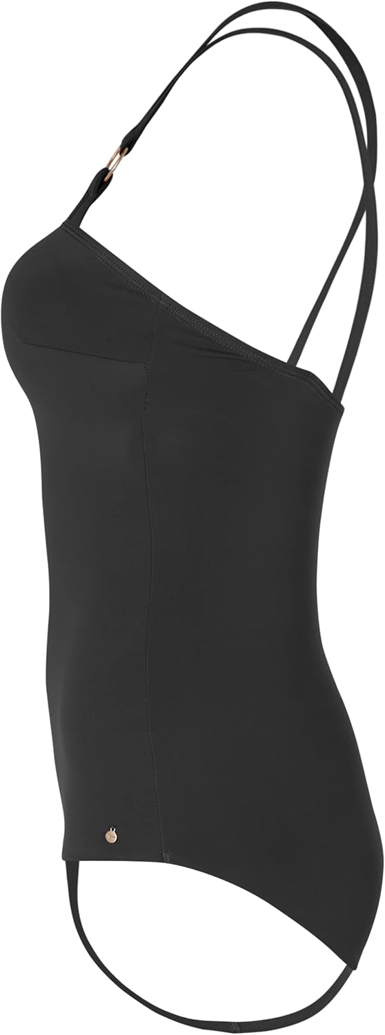Tamaris Damen ALEXIN AOP One Shoulder Badeanzug, Black Beauty