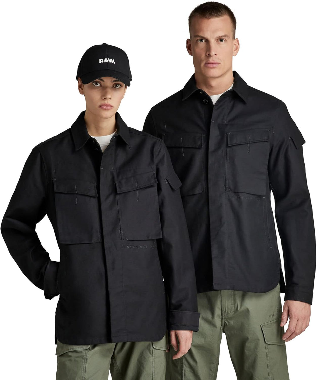 G Star RAW, Herren Mysterious Regular Hemd L Schwarz (Caviar D21982-d190-d301), L Schwarz (Caviar D2