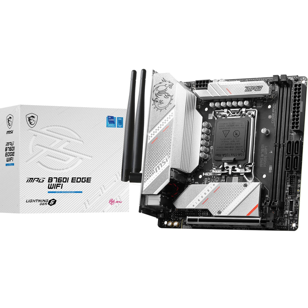 MSI MPG B760I Edge WiFi Motherboard, Mini-ITX - Für Intel Core Prozessoren der 12. und 13. Gen, LGA