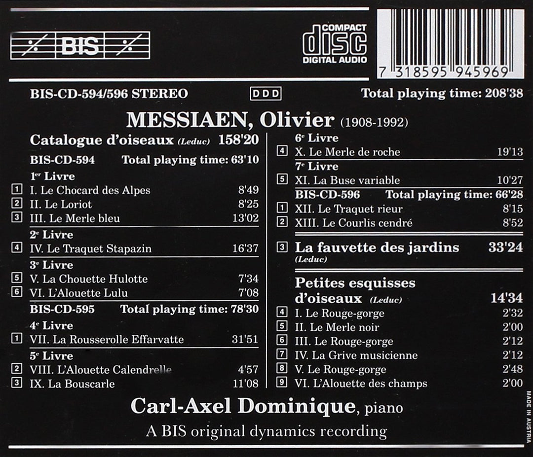Complete Bird Music for Piano, Audio-CD