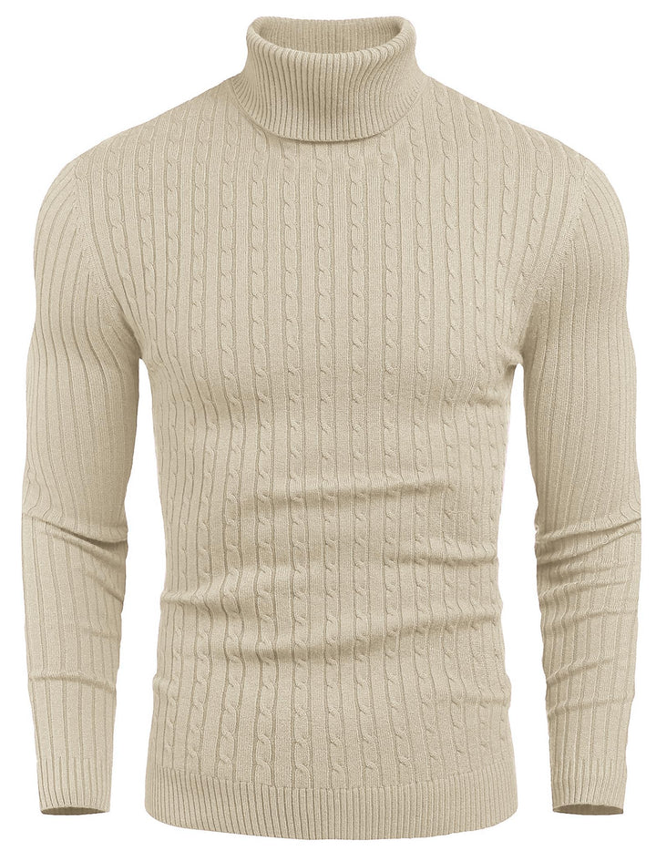 COOFANDY Herren Rollkragenpullover Feinstrick Pullover Langarm Winter Pullover Slim fit Warm Rollkra