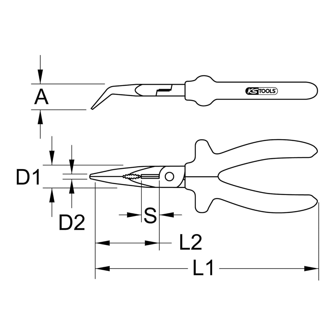 KS Tools 1171767 Isolierte Kombizange, Kunststoff, 230 mm