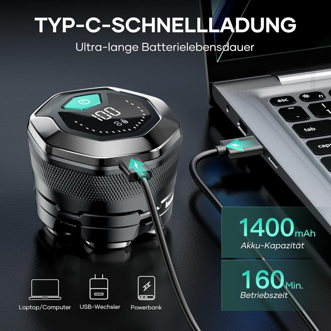 kensen 6D Glatzen Rasierer Herren, Kopfrasierer Glatze Wasserdicht Kopf Rasierer Herren Wiederauflad