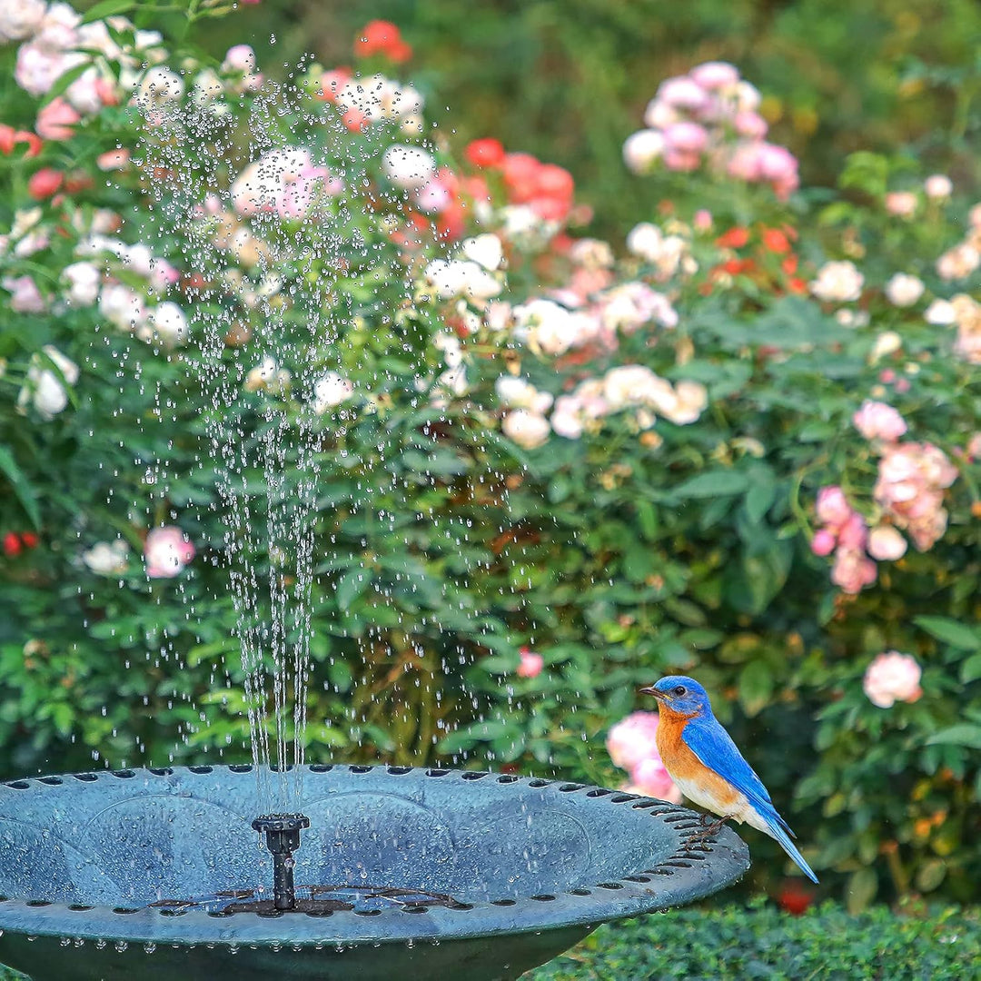 AISITIN Solarbrunnen für Draussen 3.0W, Solar Springbrunnen für Aussen Eingebaute 1200 mAh Akku Teic