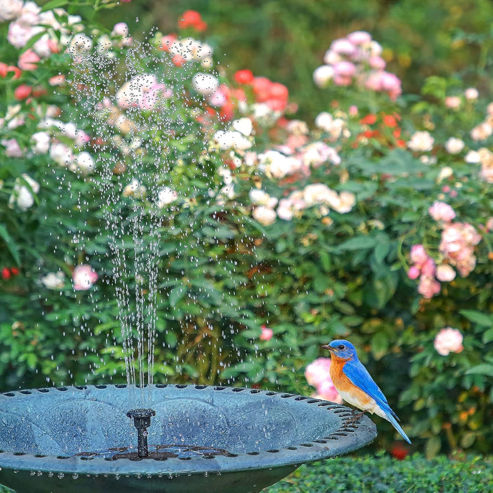 AISITIN Solarbrunnen für Draussen 3.0W, Solar Springbrunnen für Aussen Eingebaute 1200 mAh Akku Teic