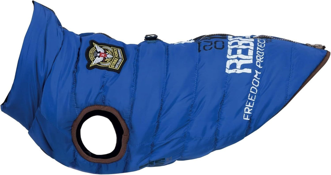 TRIXIE Saint-Malo Umhang mit Hundegeschirr, S, 40 cm blau S, 40 cm, blau S, 40 cm