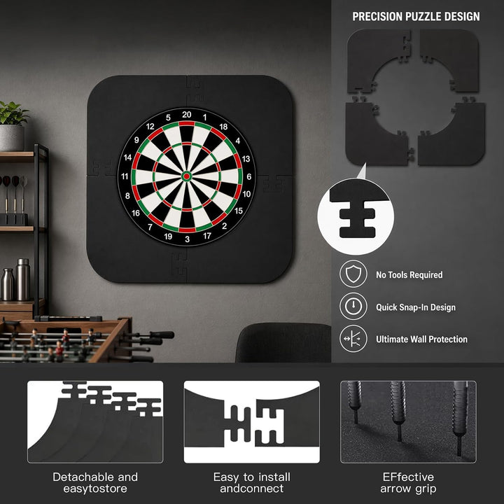Dartscheibe Schutzring - Dart Surround Wandschutz für Dartboard - Surround Dartscheibe stossfest - D