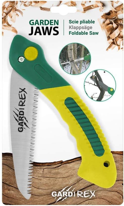 Gardi Rex Klappsäge - Handsäge - Astsäge Klappbar - Outdoor Säge für Grünes und Trockenes Holz - Bau