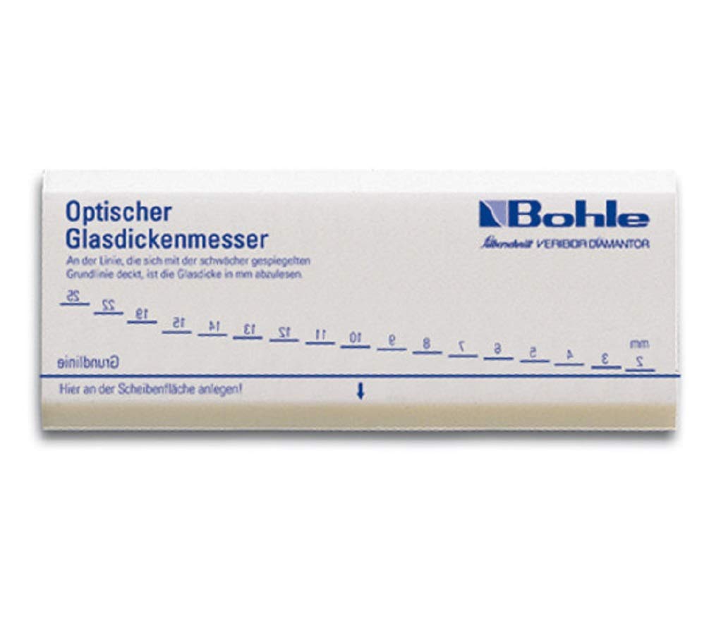 Optischer Glasdickenmesser | Dickenlehre Massnahmen von 2 bis 25° mm 5164900