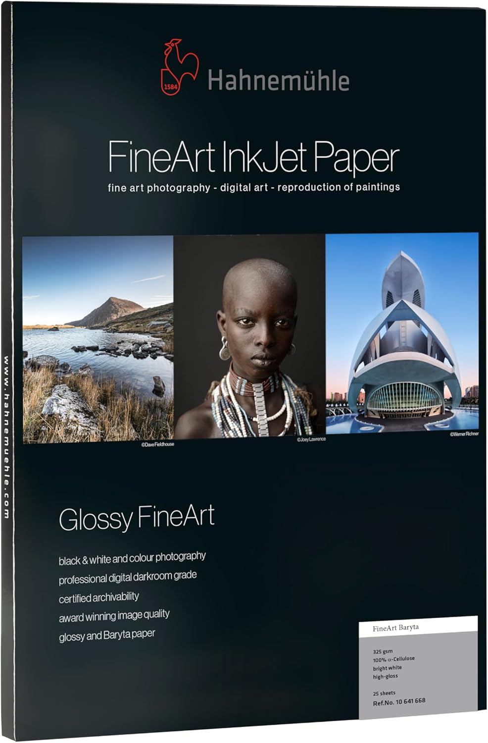 Hahnemühle 10641671 Digital FineArt Baryta Papier, 325 g/m², DIN A4, 210 x 297 mm, hellweiss, 210 x