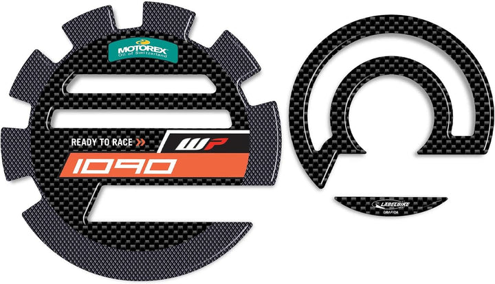 LABELBIKE 3D Aufkleber Motorrad Carter kompatibel mit KTM | 1090 Adventure S - R 2017-2019, Harzschu