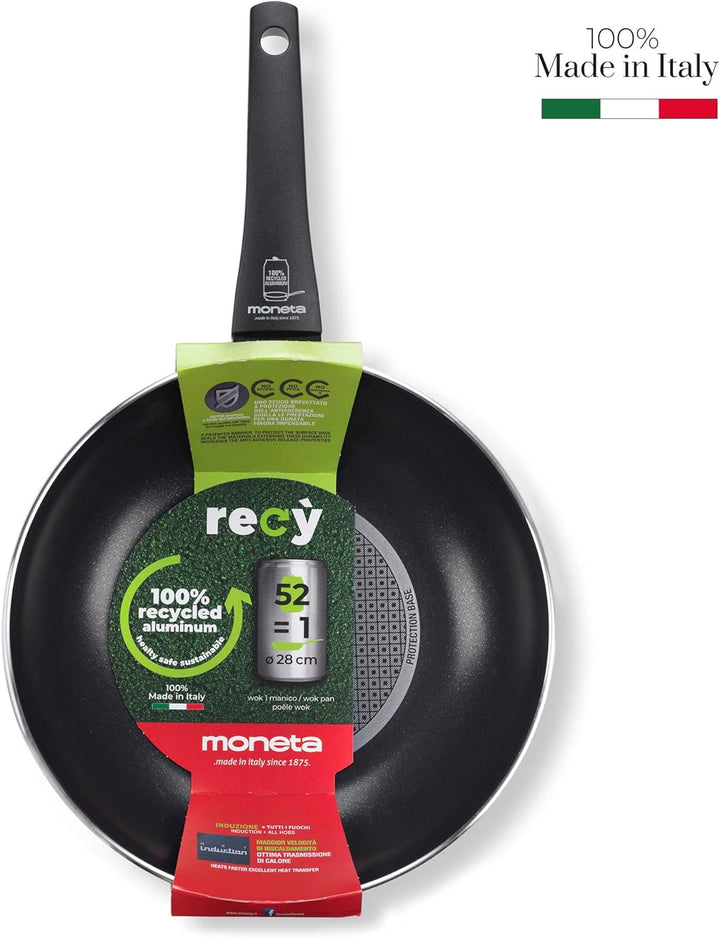 Moneta Recy Wok Recyched Dose, 3,5 Liter, Aluminium