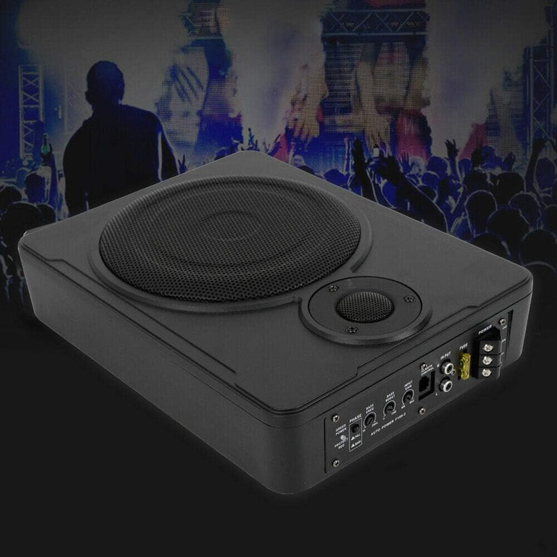 Lightakai 8-Zoll Auto subwoofer, 600W 12V Aluminum Ultradünner Auto Aktiv Untersitz Kompakt Subwoofe