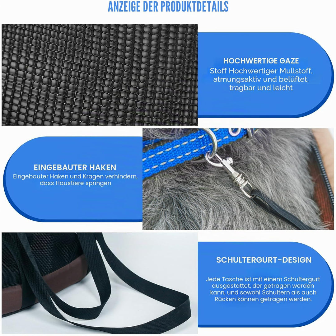 Atmungsaktive Hundetragetasche, Hundetasche Atmungsaktive Haustier-Hundetragetasche, Umhängetasche T