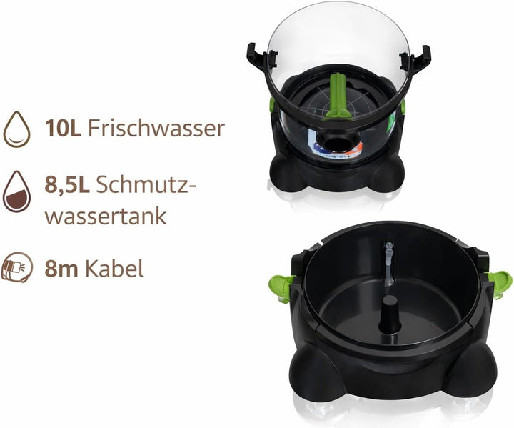 arnica Hydra Rain Pro - Waschsauger - 2400W - Wasserfilter HEPA13 - Nass Trocken Teppich Polster Har