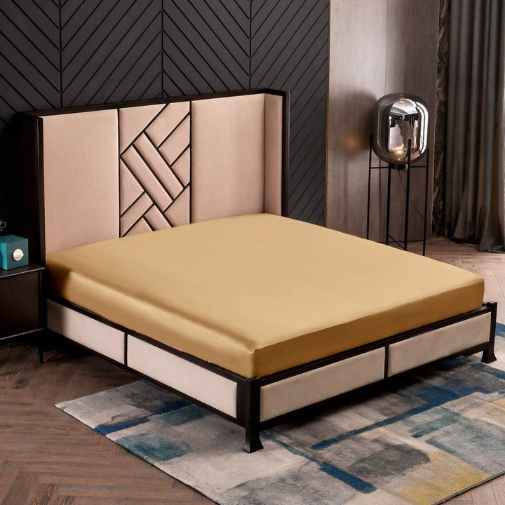 THXSILK Spannbettlaken Seide Bettlaken 100x200, Gold Seiden Bettlaken, 100% Reine 19 Momme Maulbeers