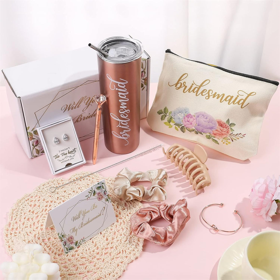 4MELLY Geschenke für Brautjungfernantrag, Will You Be My Bridesmaid, Geschenkbox, Verlobung, Hochzei