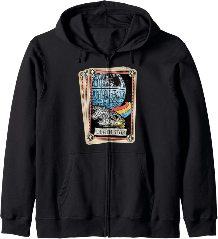 Star Wars Death Star & Millennium Falcon Tarot Card Kapuzenjacke