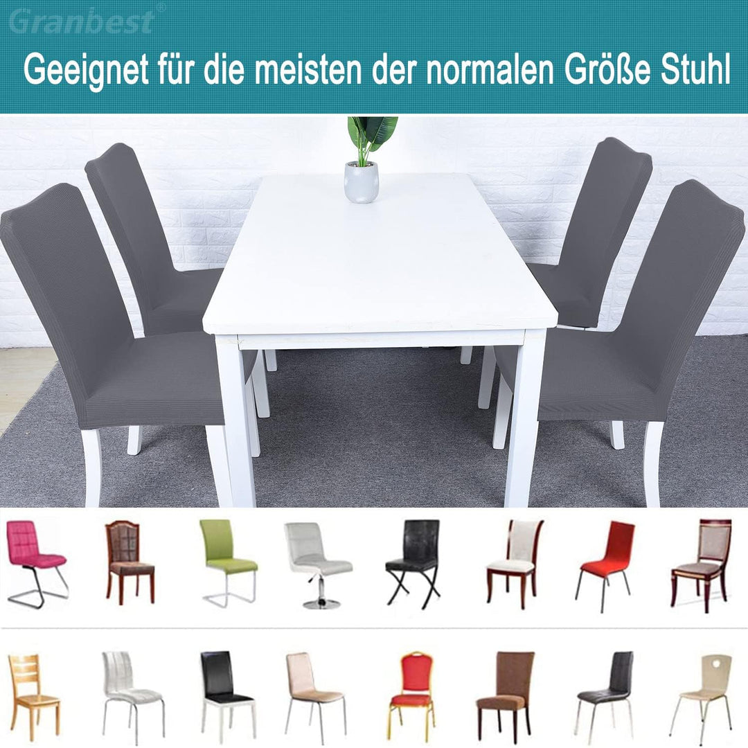 Granbest Premium Wasserdicht Esszimmer Stuhl Abdeckungen Satz Von 4, Stretch Hohen Zurück Stuhlhusse