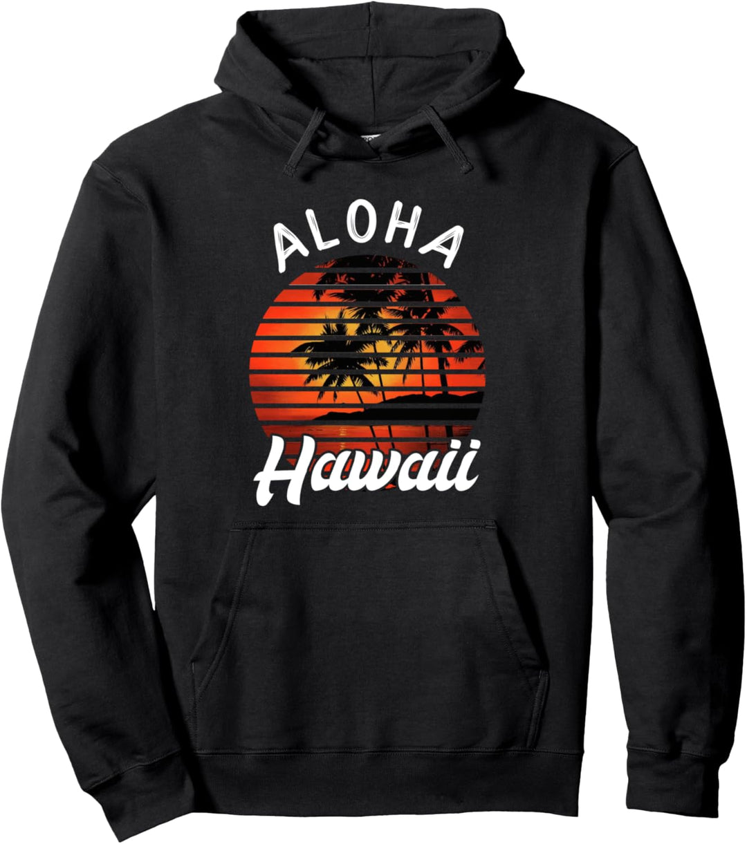 Aloha Hawaii Retro Sonnenuntergang Weinlesehawaiische Pullover Hoodie