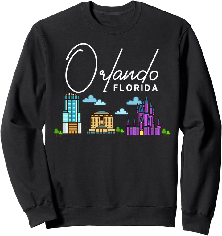 Orlando Florida Skyline Karte Reise Sweatshirt