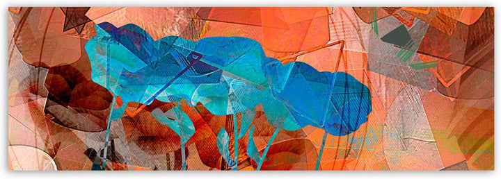 Wandbild XXL Pflanzenmotiv Deko Kunst Bilder Muster Rot 150x50 cm Deco panel 150x50 cm F, Deco panel