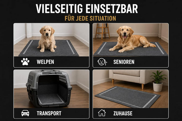 Girox Welpenunterlagen 60x60 cm 50 Stück mit Aktivkohle, Puppy Pads für Hunde, saugstarke Hundetrain