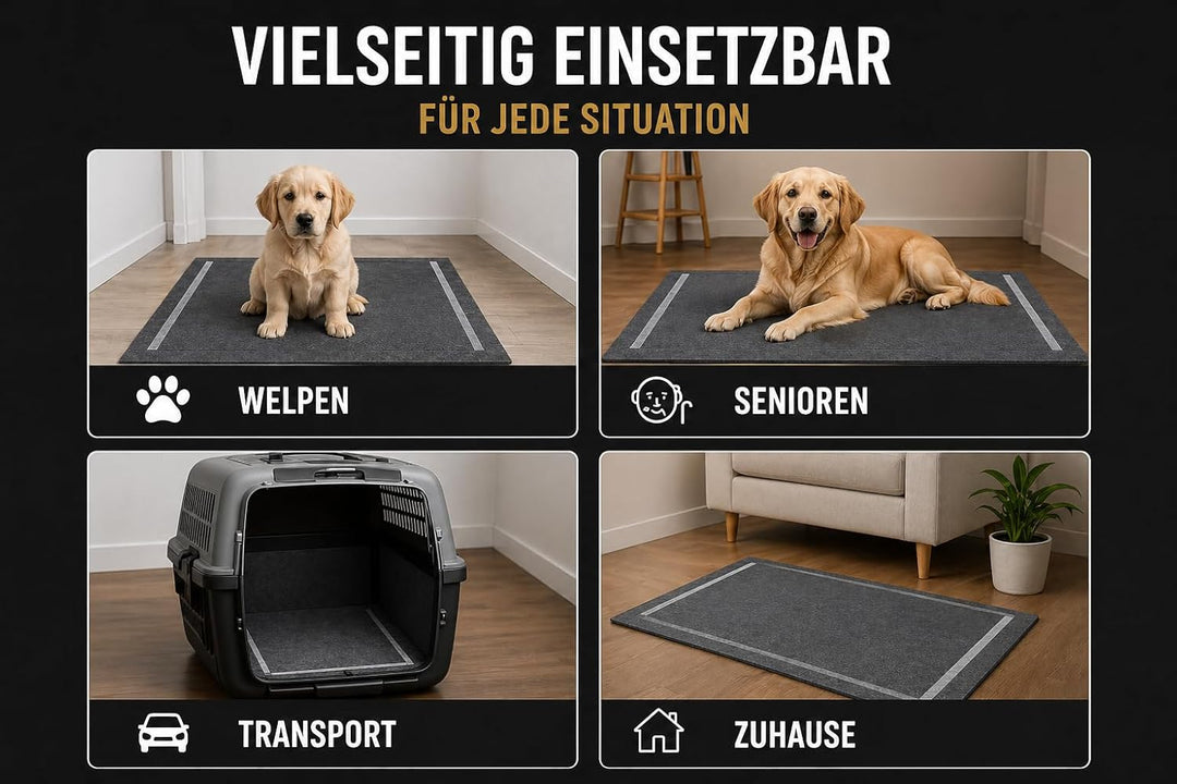 Girox Welpenunterlagen 60x90 cm 50 Stück mit Aktivkohle, Puppy Pads für Hunde, saugstarke Hundetrain