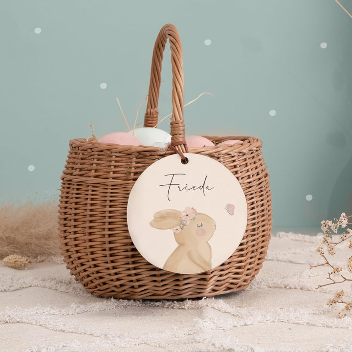 Personalisiertes Osterkörbchen – Weidenkörbchen für Kinder & Babys – Mit süssem Tier-Design – Ostere