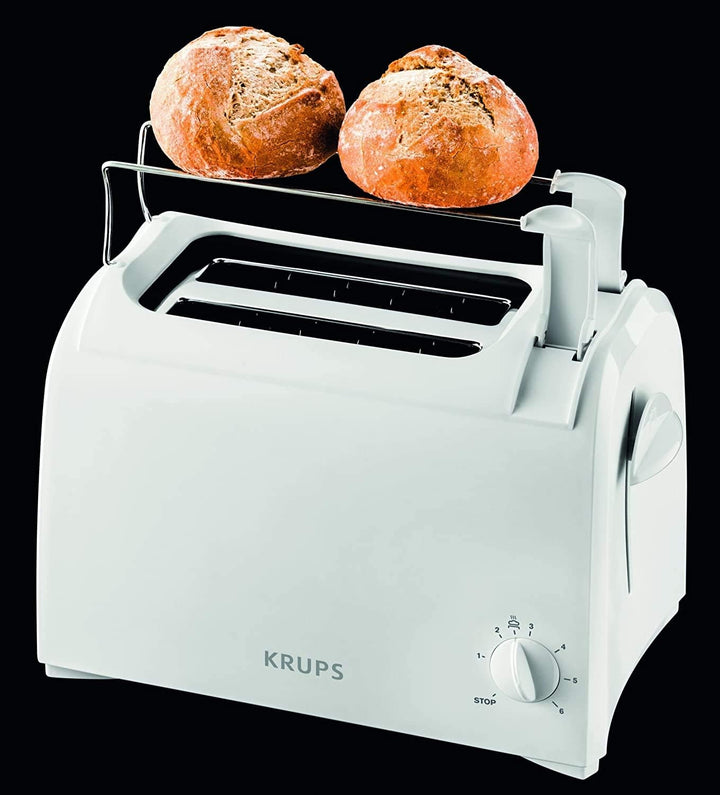 Krups KH1511 Toaster Aroma mit 6 Bräungssufen und 2 Toastschlitze, weiss A 1 -