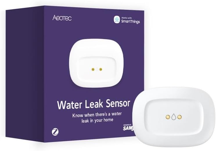 AEOTEC SmartThings Zigbee Wassersensor smarter Wassermelder zuverlässige Alarmierung bei Wasserlecka