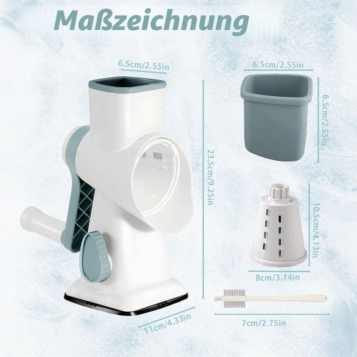 Manueller Eisbrecher, panemy Ice Crusher, Slushie Maker mit Doppelreihigen 45°Winkelklingen, Effizie