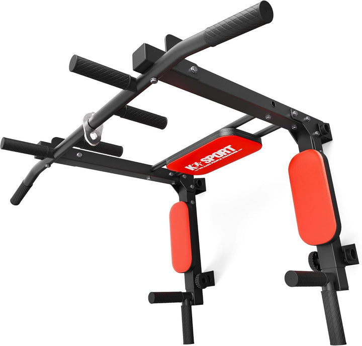 K-Sport: Klimmzugstange + Dip Station zur Wandmontage bis 200kg belastbar I Kraftstation mit PullUp