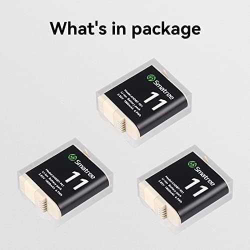 Smatree Akku 3-Pack 1800mAh Li-Ion Ersatzakku kompatibel für GoPro Hero 12, GoPro Hero 11, GoPro Her