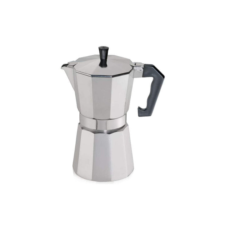 cilio Espressokocher Classico für 6 Tassen | Höhe: 20 cm | Ø: 9 cm | Aluminium-Gehäuse | Silber | Es