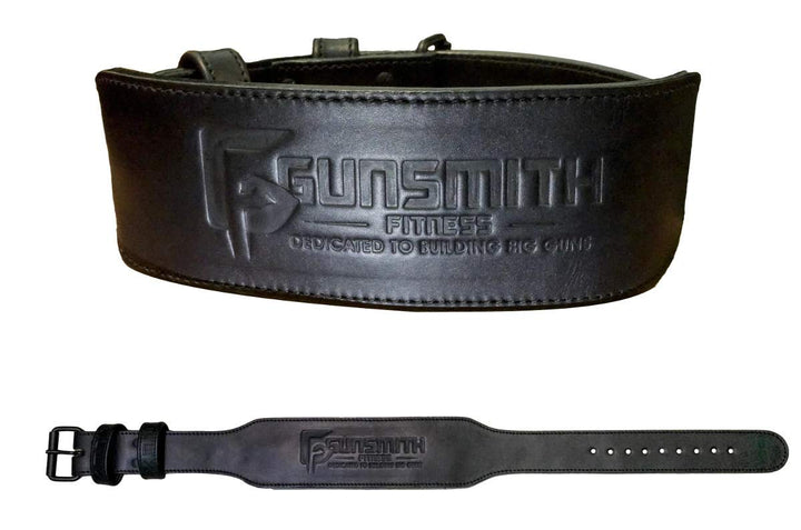 Gunsmith Gewichthebergürtel - Ultra-Premium Handgefertigt Schwarz Gewichtsgürtel für Herren und Dame