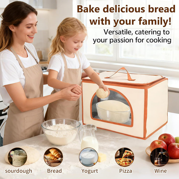 Brot Gärbox Sauerteig, Faltbare Gärbox mit Dreiseitige Oberflächen Heizung Temperaturregelung von 10