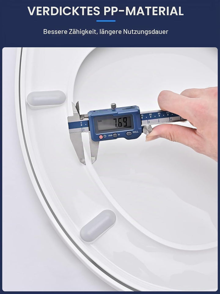 YEAUPE PRO Toilettendeckel mit Absenkautomatik O-Form– WC Sitz aus hochwertigem PP mit Schnellversch