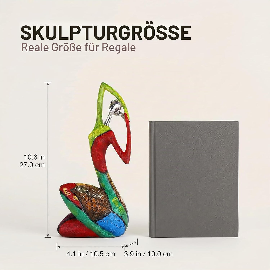 Abstrakte Kunst Frau Skulptur Figuren - Bunte Yoga-Charakter Statue für Moderne Heimdekoration - Han