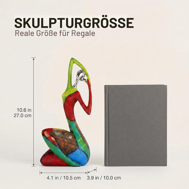 Abstrakte Kunst Frau Skulptur Figuren - Bunte Yoga-Charakter Statue für Moderne Heimdekoration - Han