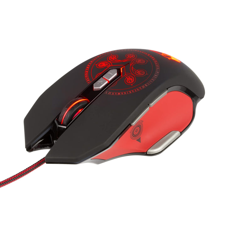 Konix Drakkar Fadenmaus Heimdall für PC - 9 Tasten - 4.000 DPI Auflösung - 1,7 m Kabel - 5-Farb-Hint
