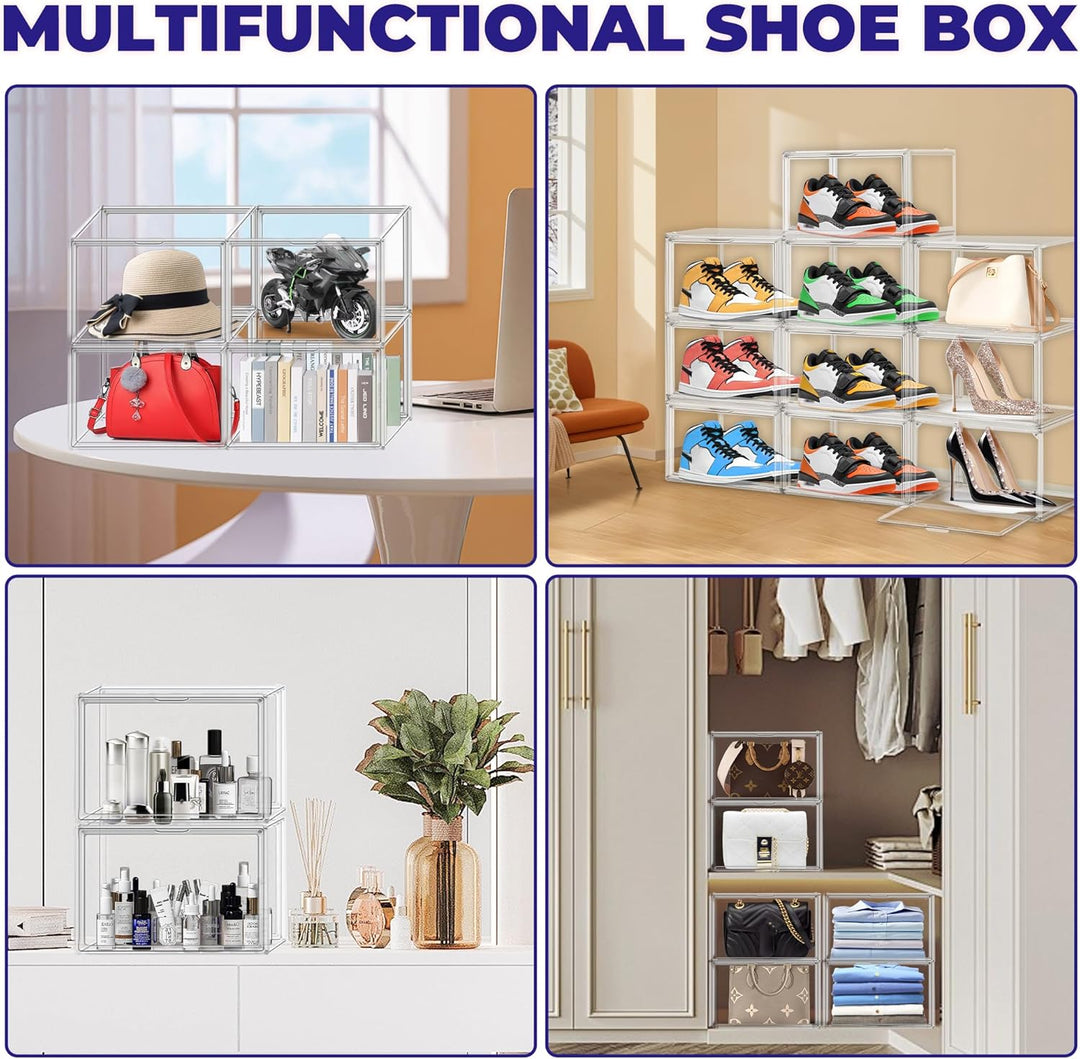 Acryl Schuh Box Transparente Schuh Display Case Sneaker Aufbewahrungsboxen Klare Plastikbox Stapelba