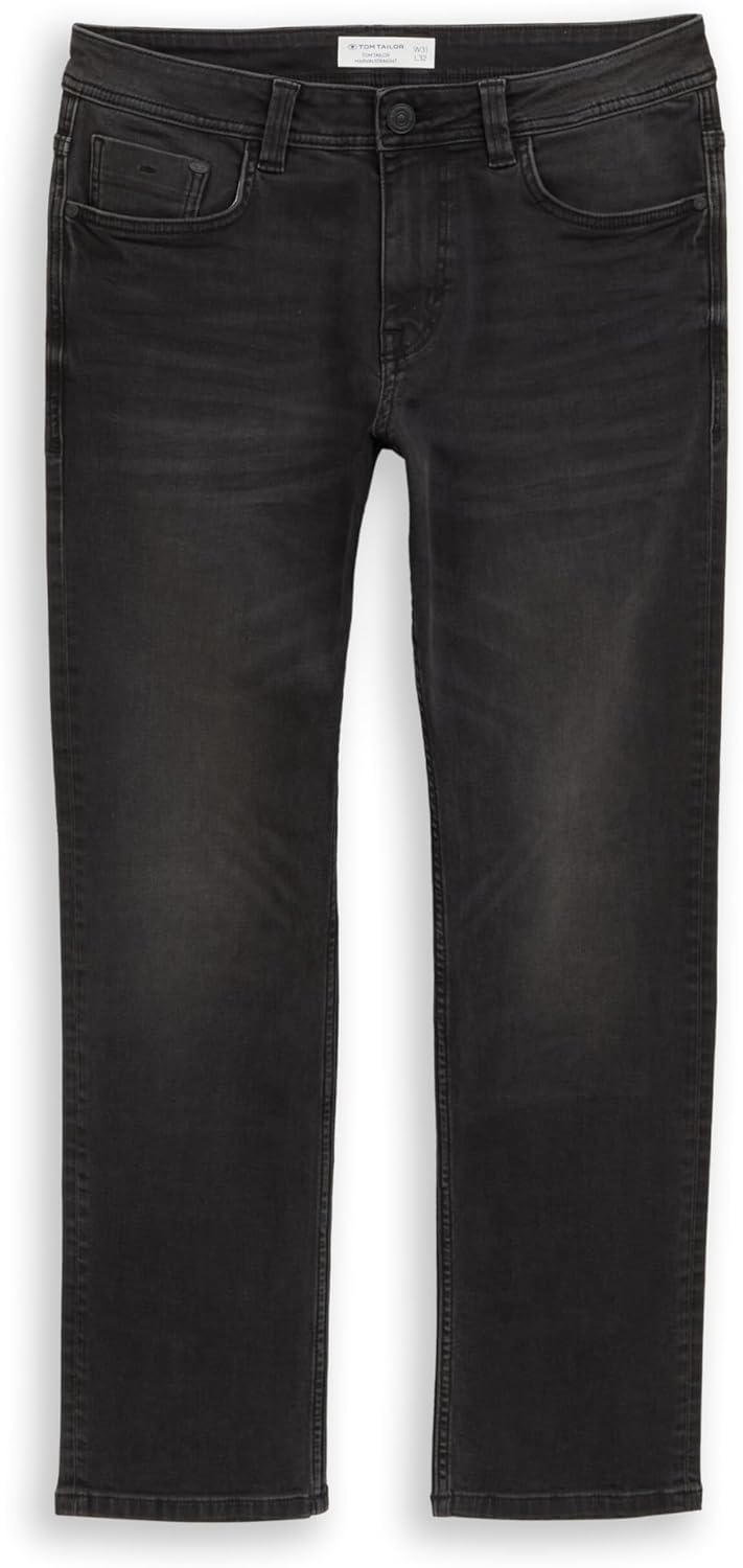 Tom Tailor Herren Marvin Straight Jeans 36W / 30L 10250 - Used Dark Stone Black Denim, 36W / 30L 102