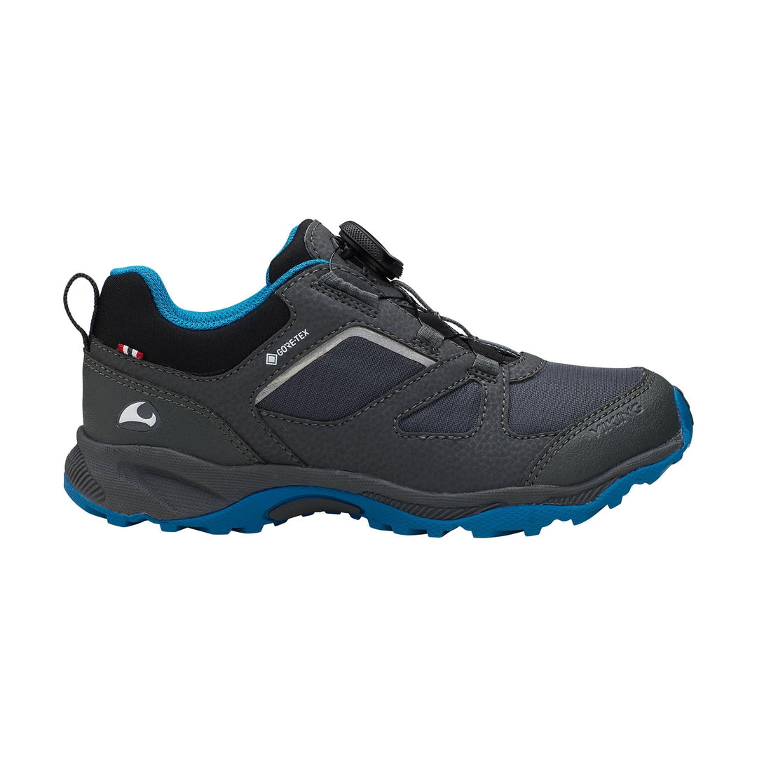 Viking Unisex Kinder Nator GTX Boa Walking Shoe 30 EU Black Royal Blue, 30 EU Black Royal Blue