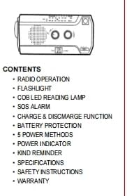 SOLARBABY Solar-Notfallradio mit Hand Kurbelradio verfügt über eine LED-Taschenlampe, einen SOS-Alar