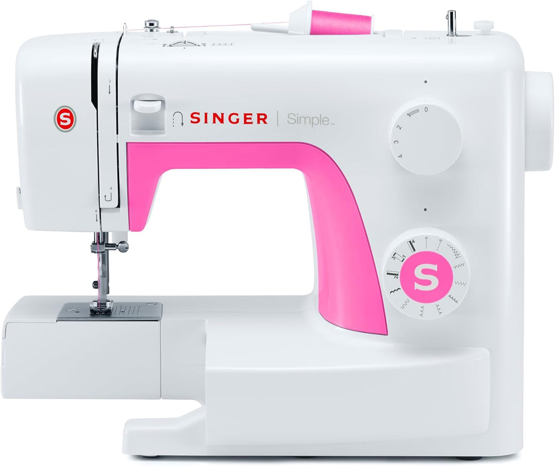 Singer Simple 3210 Freiarm-Nutzstich-Nähmaschine, weiss-rosa 30 X 40 X 17 Cm Weiss-rosa, 30 X 40 X 1